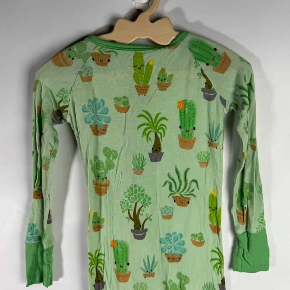 Little Sleepies Toddler 2T Succulent Bamboo Zippy Pajamas Neutral Lounge Comfy